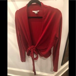 Cabi red wrap sweater